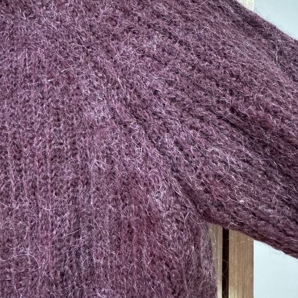 Aritzia talula purple mohair wool sweater turtleneck - Picture 2 of 5